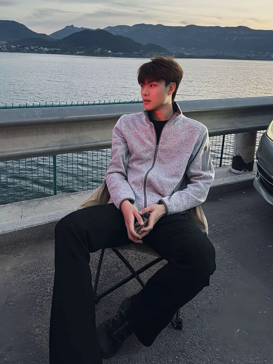 

Мужская флисовая куртка серого цвета для активного отдыха, с воротником-стойкой, осенне-зимняя верхняя одежда, американский высококачественный кардиган-свитшот на молнии