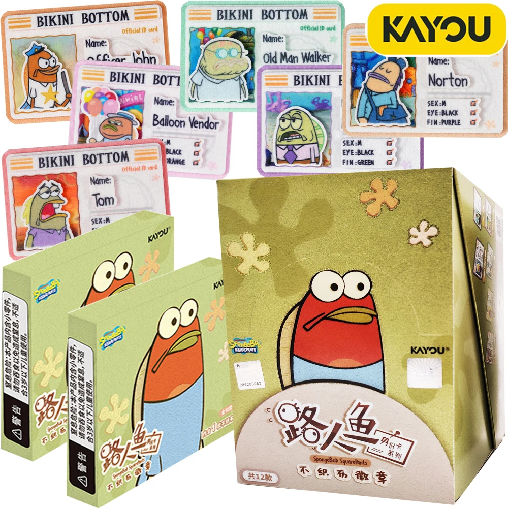 

KAYOU Original SpongeBob SquarePants Cartoon Badge for Backpack Creative Non Woven Fabric Series Exquisite Pendant Toys Gifts