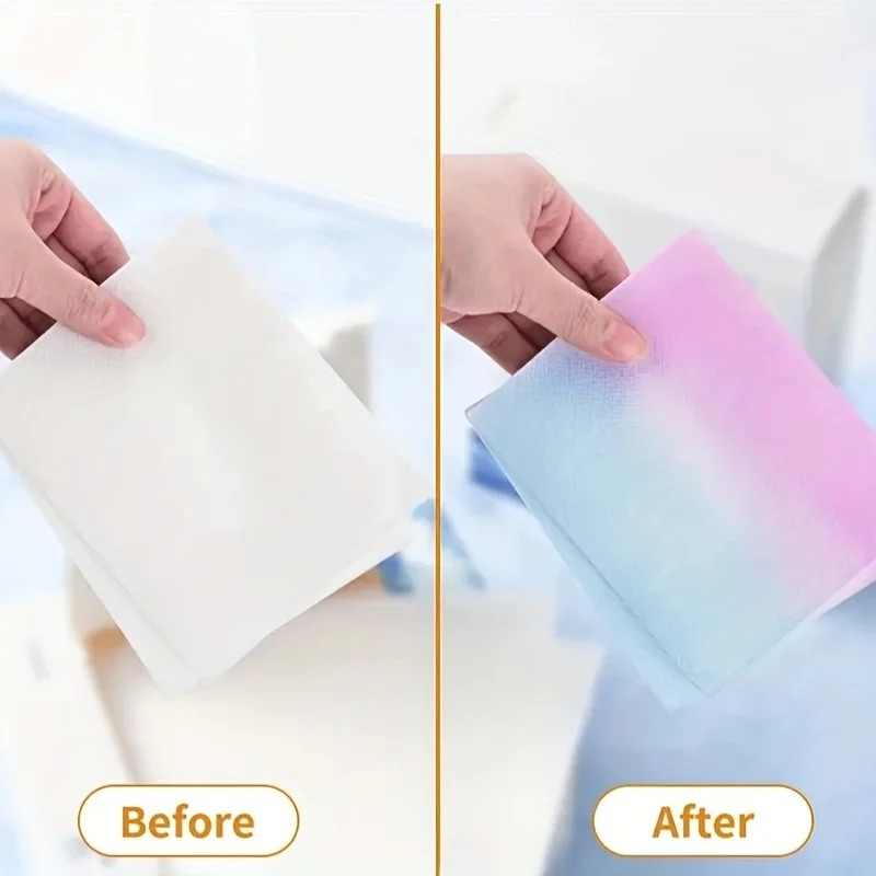 100 Laundry Sheets, Color-Absorbing Sheets for Washing Machines, Prevent Color Bleeding Between Garments, Capture Colors