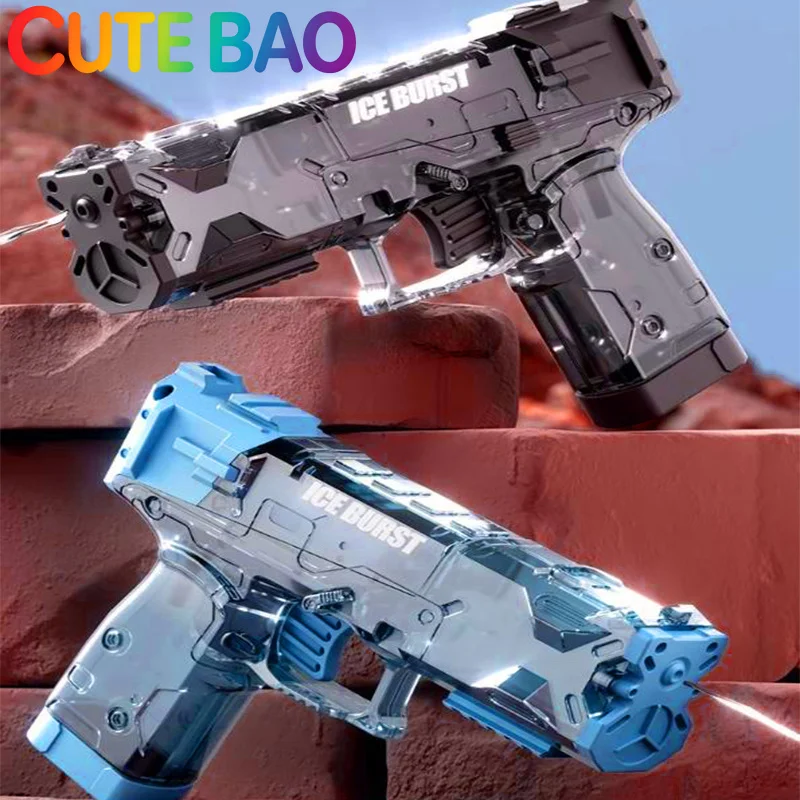 Manual Water Gun Continuous Firing Watergun Swimming Pool Toy Transparent Squirt Gun Long Range Water Pistol Beach Outdoor Toy