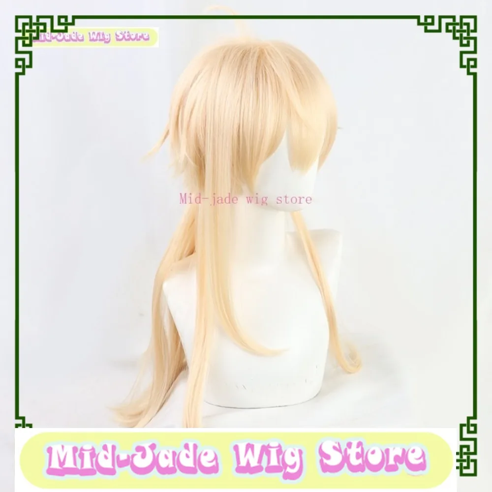 

Mid-jadeTears of Themis Luke Cosplay Wig Anime Cosplay Party Anti Curling Long Hair Golden Senior Synthetic Heat Resistant Wig