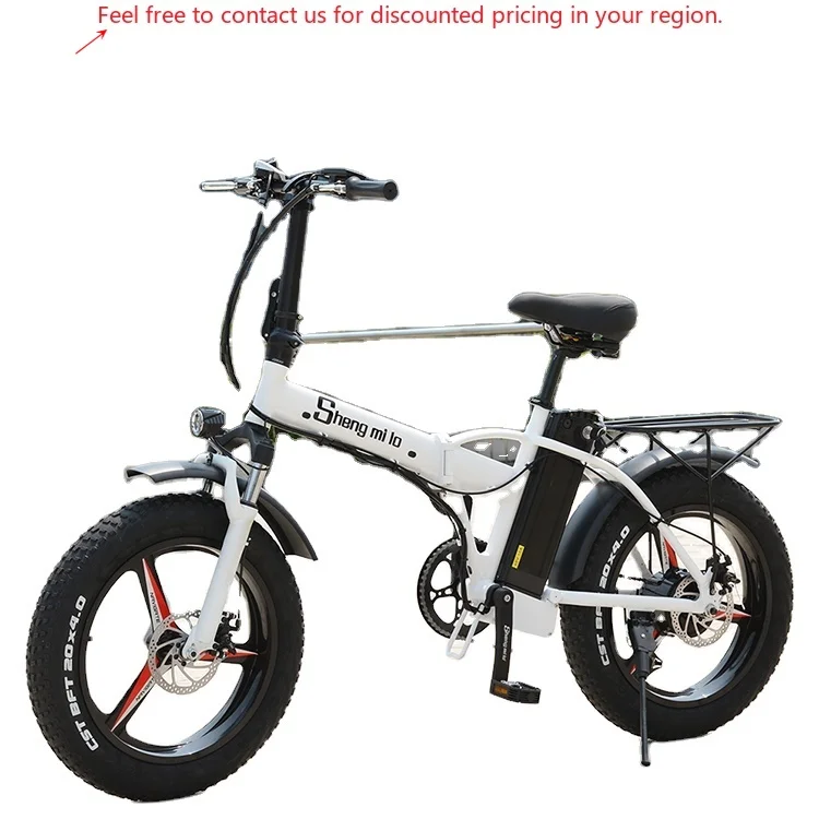 

2022 EU Warehouse Shengmilo MX20 20" 48v 500w Fold Electric Bike Fat Tire 15ah Folding Full Suspension EBike Moped Bicycle