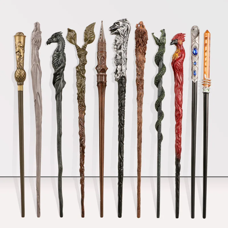 14 Estilos de Varitas Mágicas de Harry Potter, Material de Resina con Núcleo de Acero, Mascota de la Academia Fénix, Accesorio de Cosplay, Regalos y Juguetes para Niños