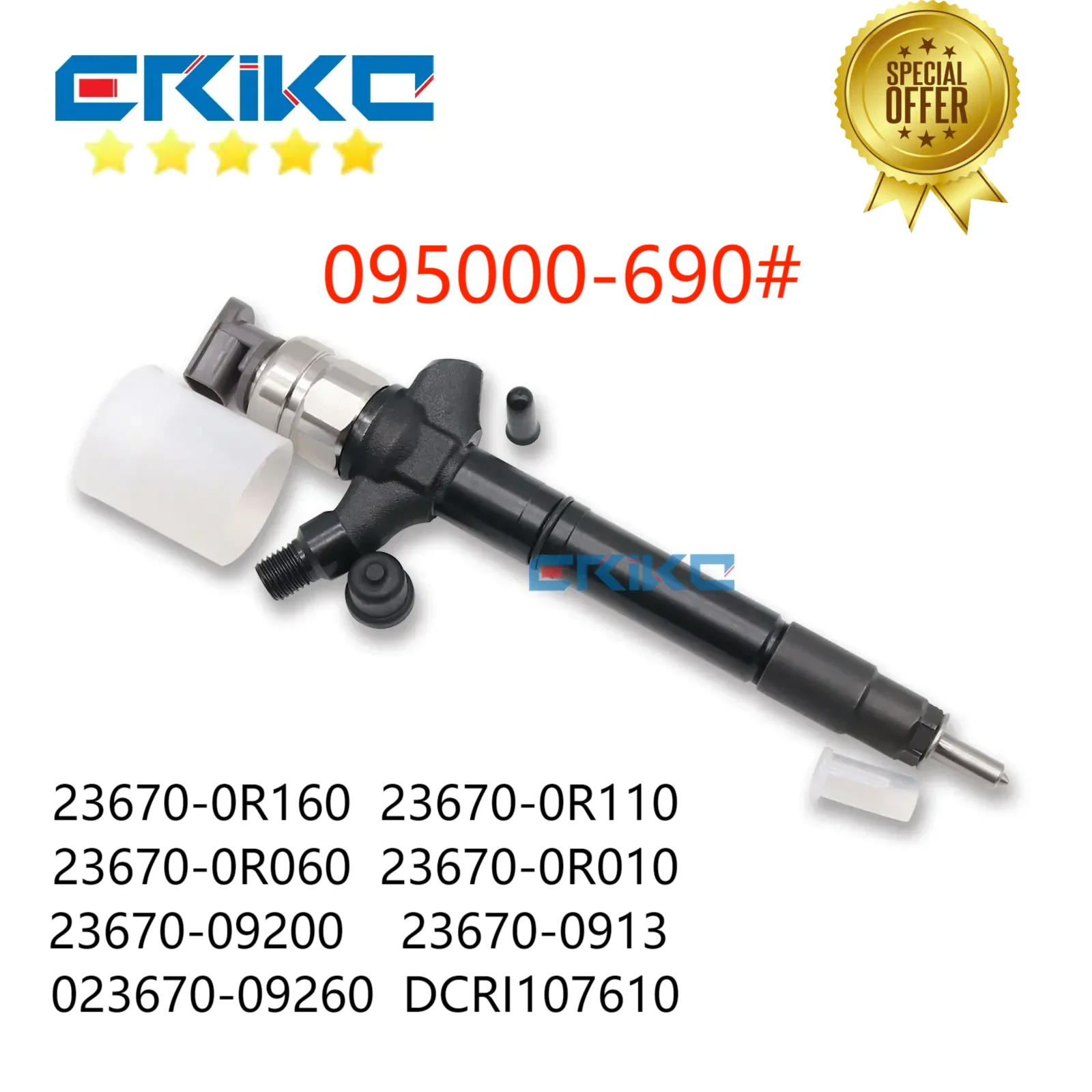 

New 095000-6900 Diesel Fuel Injectors 095000-690# Common Rail Inyector 23670-0R160 23670-0R110 095000-6901 for Toyota