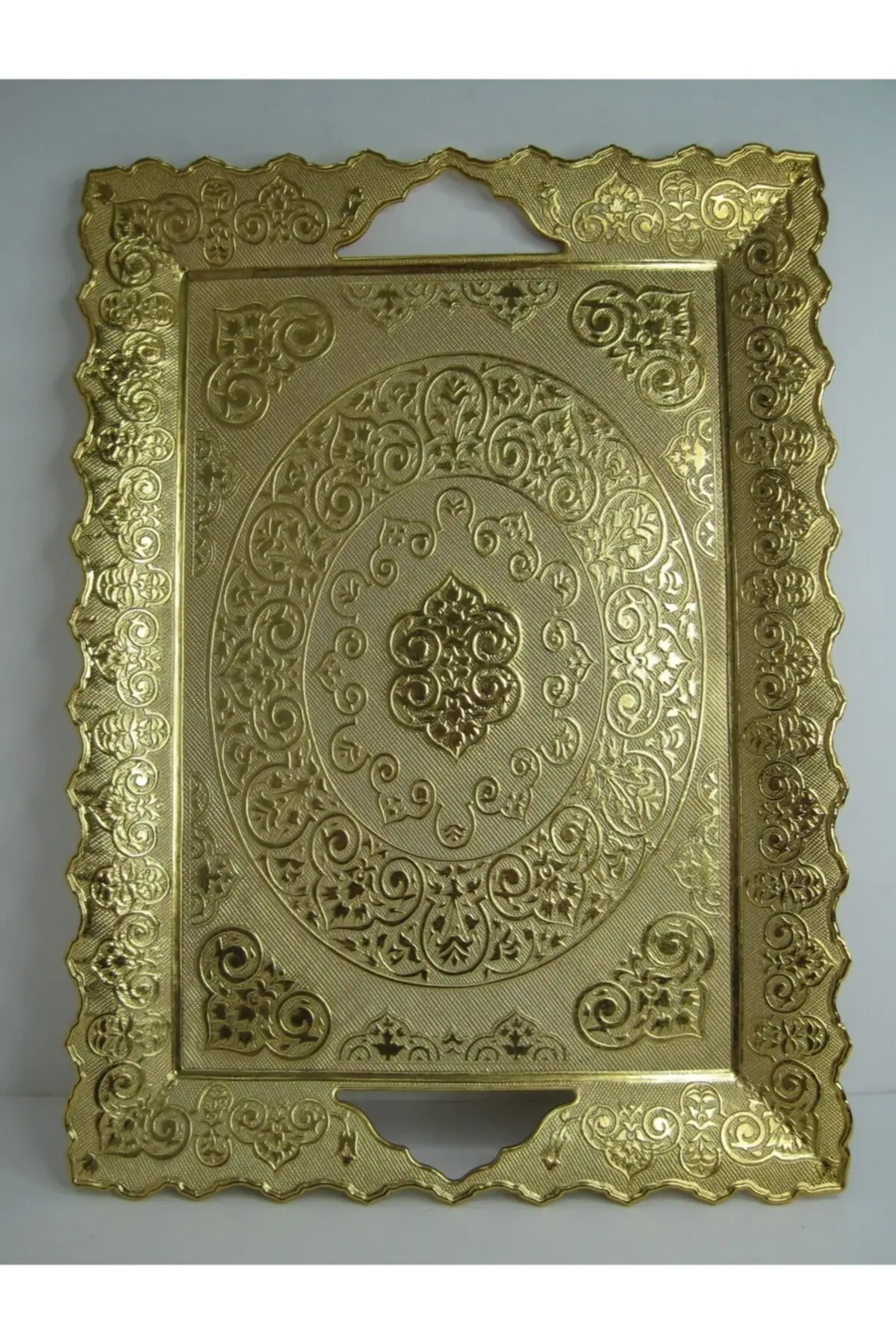 

DOLBOVI Gold Color Rectangle Gravürlü luxury tray tray поднос plateau luxury