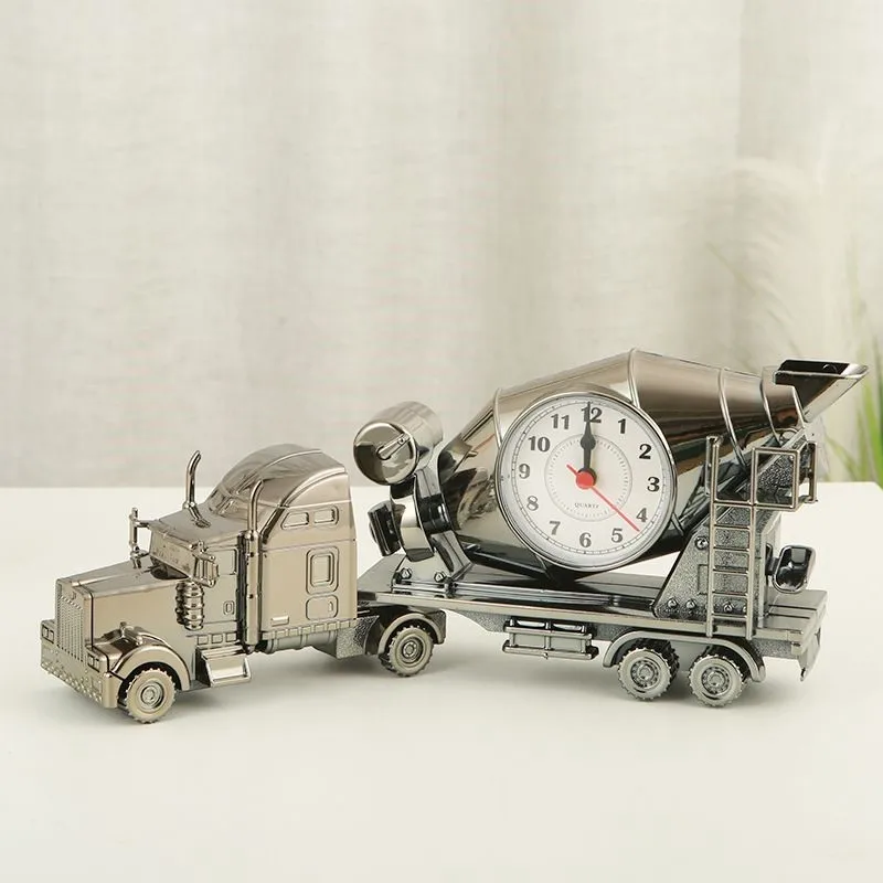 Engineering Car Shaped Alarm Clock Creative Alarm Clock Student Home Desktop Bedside Clock Tabletop Plastic Alarm Clock ZI09
