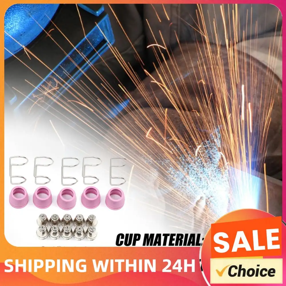 

Professional 30pcs Electrode Tip Nozzle Kit Consumable Plasma Cutting Accessories Replacement Shielding Cup for CUT60 LGK60 P-60