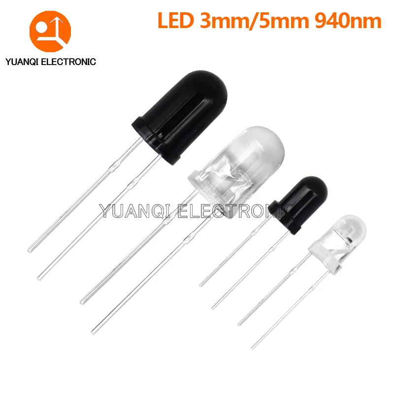 10pcs 3MM 5MM 940nm LED Infrared Emitter and IR Receiver Diode Diodes for arduino