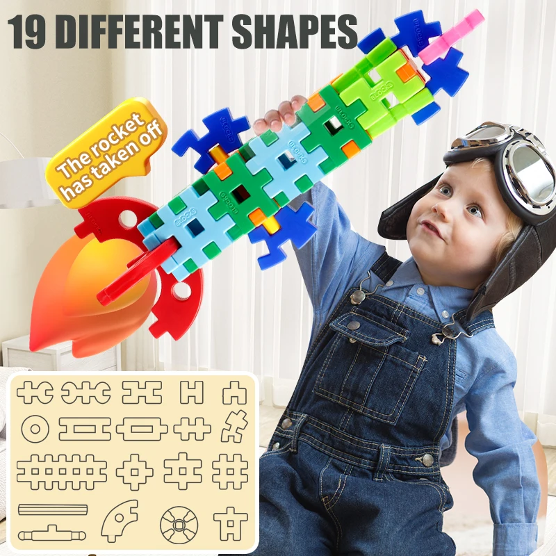 Large Granule Building Blocks Stacking Toy(Random Colors) for Christmas/Halloween/Thanksgiving/Easter/New Year/Back-to-School