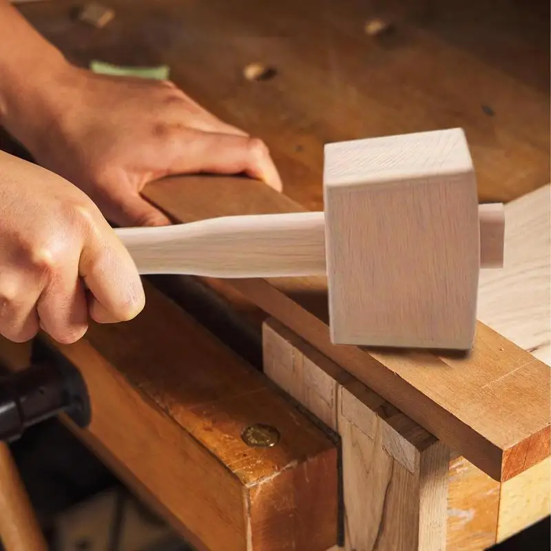 

25cm Beech Wood Hammer Carpenter Wooden Carving Mallet Beat Hand Tools For Woodworking Wood Craft for Gift