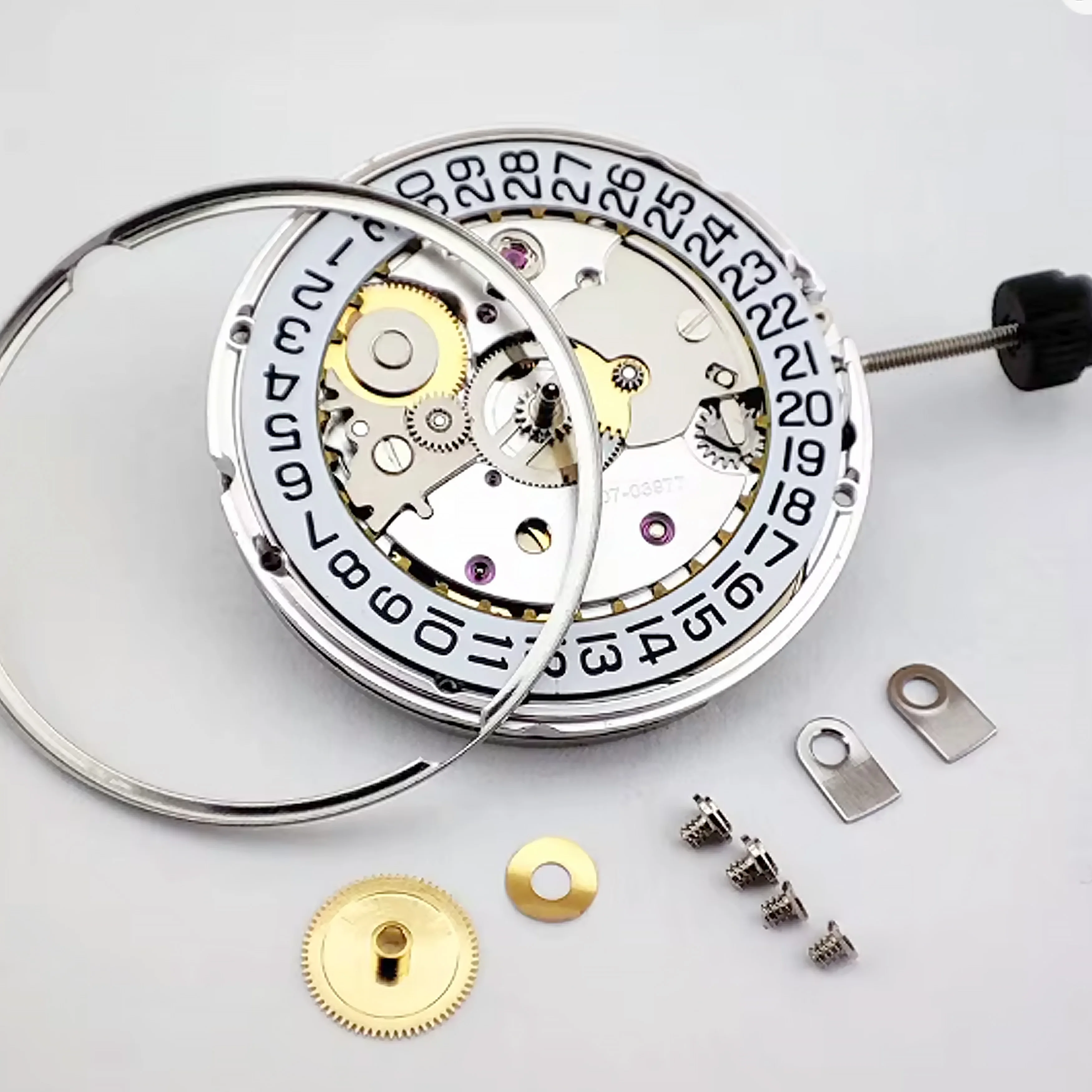 PT5000 Автоматический механизм 25 драгоценных камней Механизм с автоподзаводом Серебряный механизм часов 28800bhp Верхний клон 2824 Дисплей даты