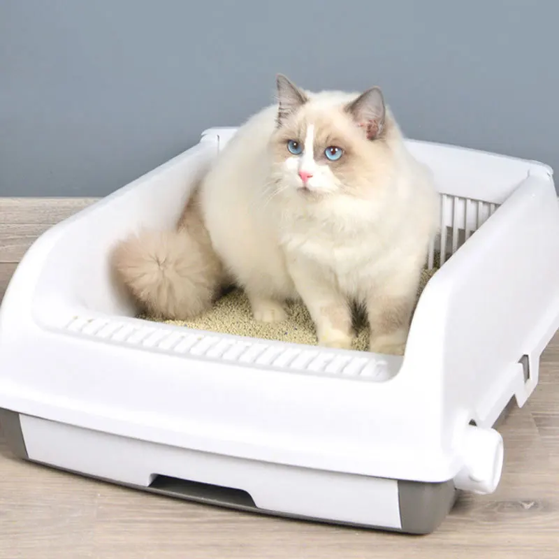 

Semi-automatic cat litter box cleaning deodorizing cat toilet semi-closed cat cat litter box large splash-proof