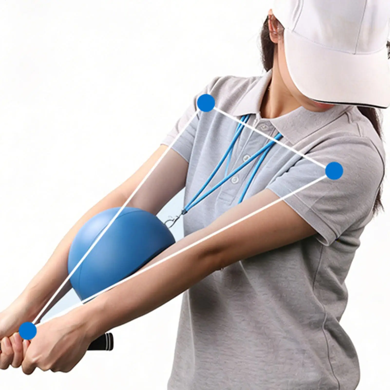 Pure Strike Ball Golf Trainer Swing Practice Portable Aid Ball Golf Training Aids For Wrist Arms Hand Elbow Hitting Precise
