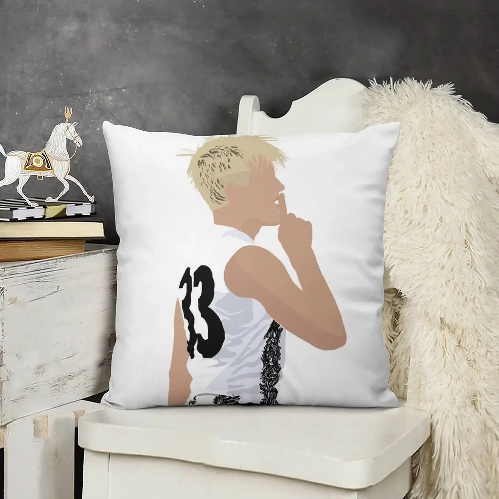 JACK GINNIVAN Shhhh Throw Pillow Elastic Cover For Sofa christmas decorations for home 2025 pillow cover luxury pillow