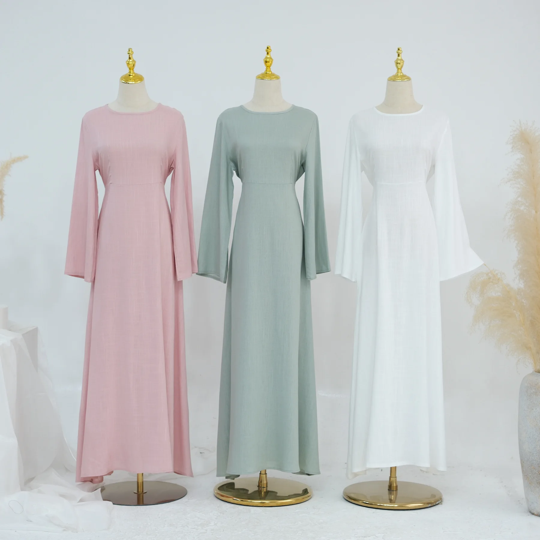 Turco cor sólida abaya dubai jalabiya kebaya longo robe muçulmano vestido de oração moda islâmica para senhoras jalabiya caftan femme