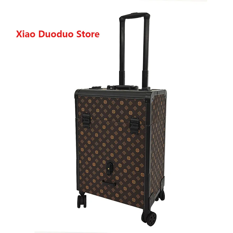 Professional Manicure Suitcase Luxury Travel Aesthetic Suitcases Multifunctional Large Capacity Makeup Trolley Case Customized