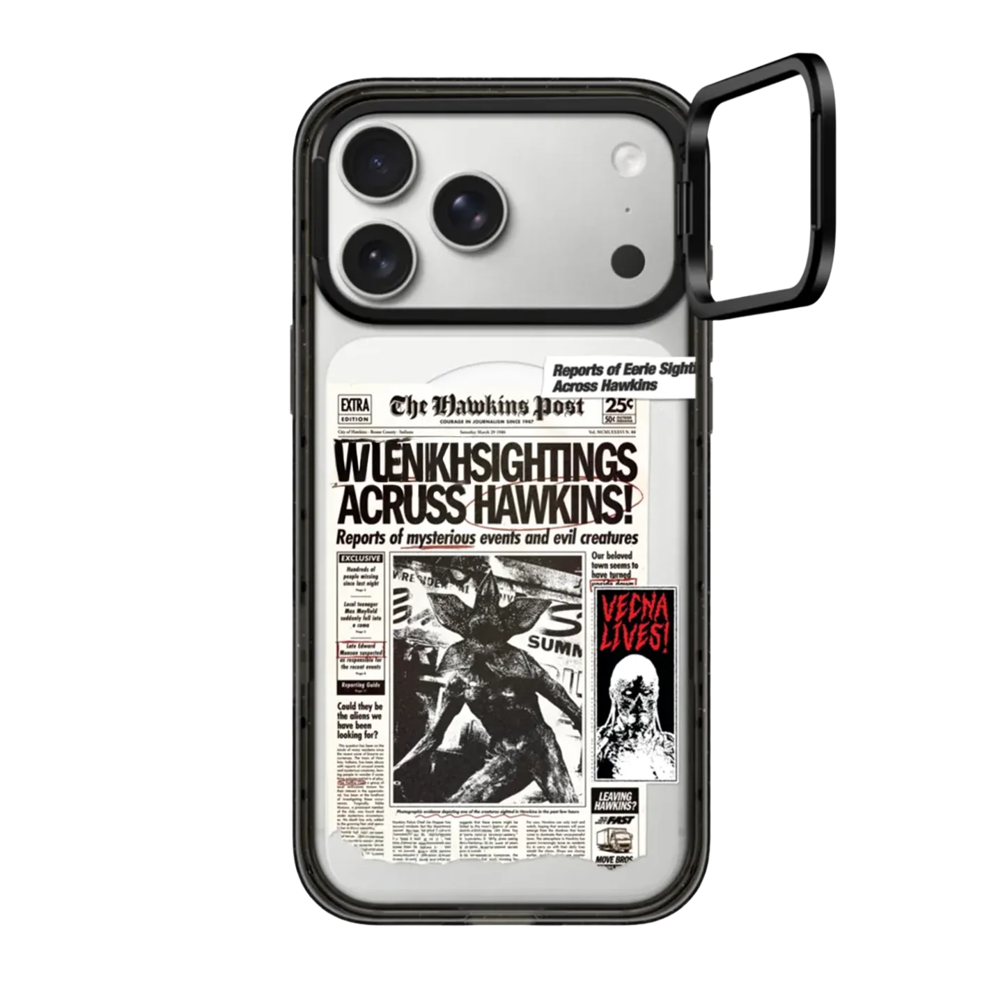 

6010411 Lens Ring Stand Acrylic Border Magnetic Case: Compatible with IPhone 17 16 15 14 13 12 Pro Max 17Pro