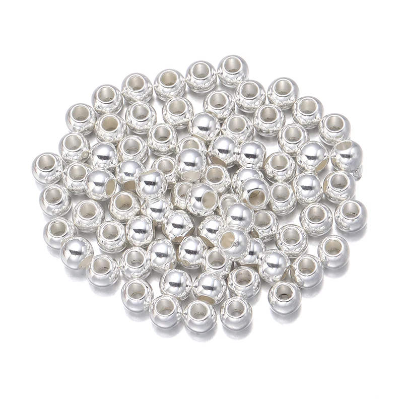20-100 teile/los CCB Große Loch Perlen 4/5/6/8/10/12/14mm Runde Ball Lose Spacer Perlen Für DIY Schmuck Machen Armband Halskette – Detail 14