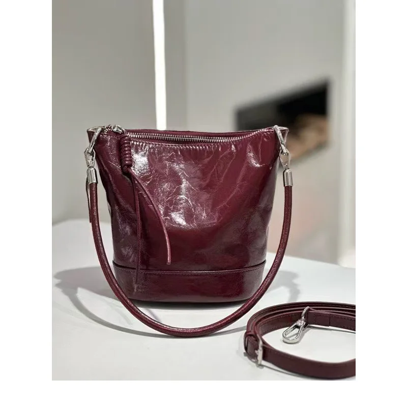 Real Leather Tote Bag Women Classical Cow Skin Square France Style Luxury Rich New 2024 Cross Body Bag Daily Use