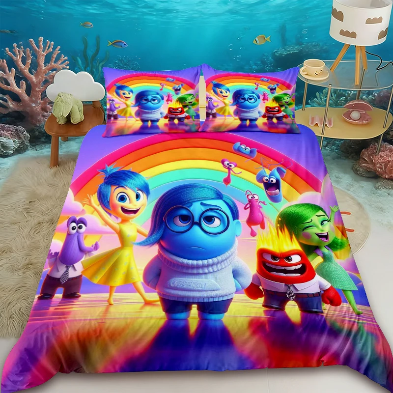 

Подростковый комплект постельного белья Youyou: пододеяльник с мультяшным аниме-принтом и 2 наволочки, подарок для детей