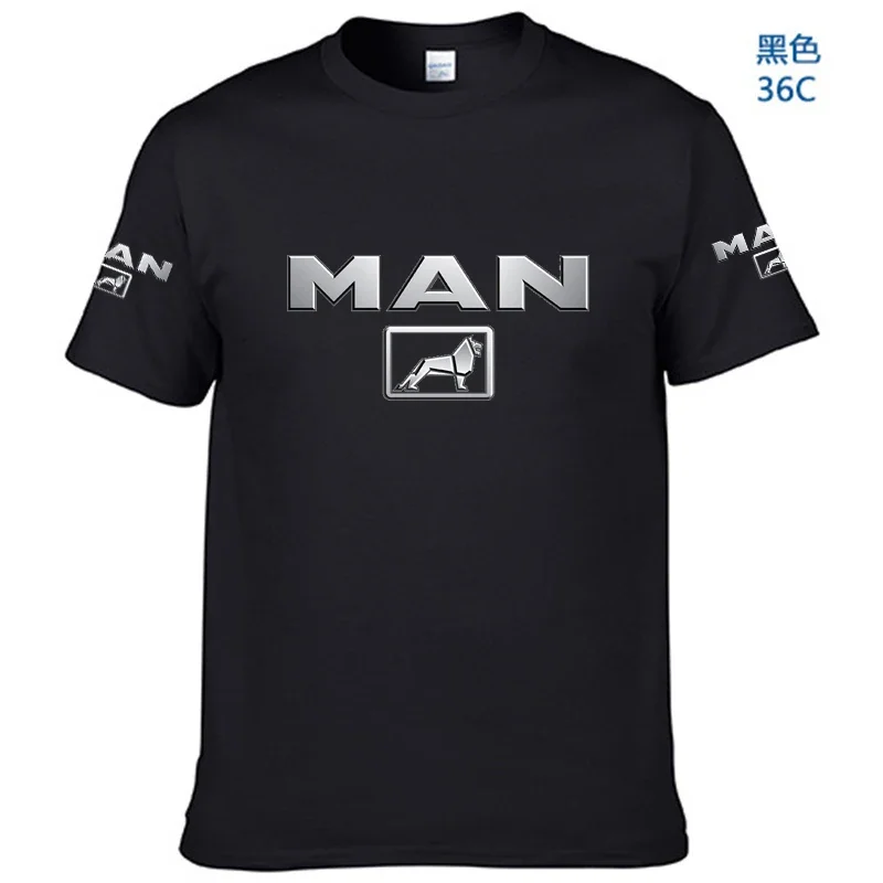 Truck MAN cotton T shirt solid color high quality fashion casual round neck short sleeve outdoor fitness jogging Men's T shirt