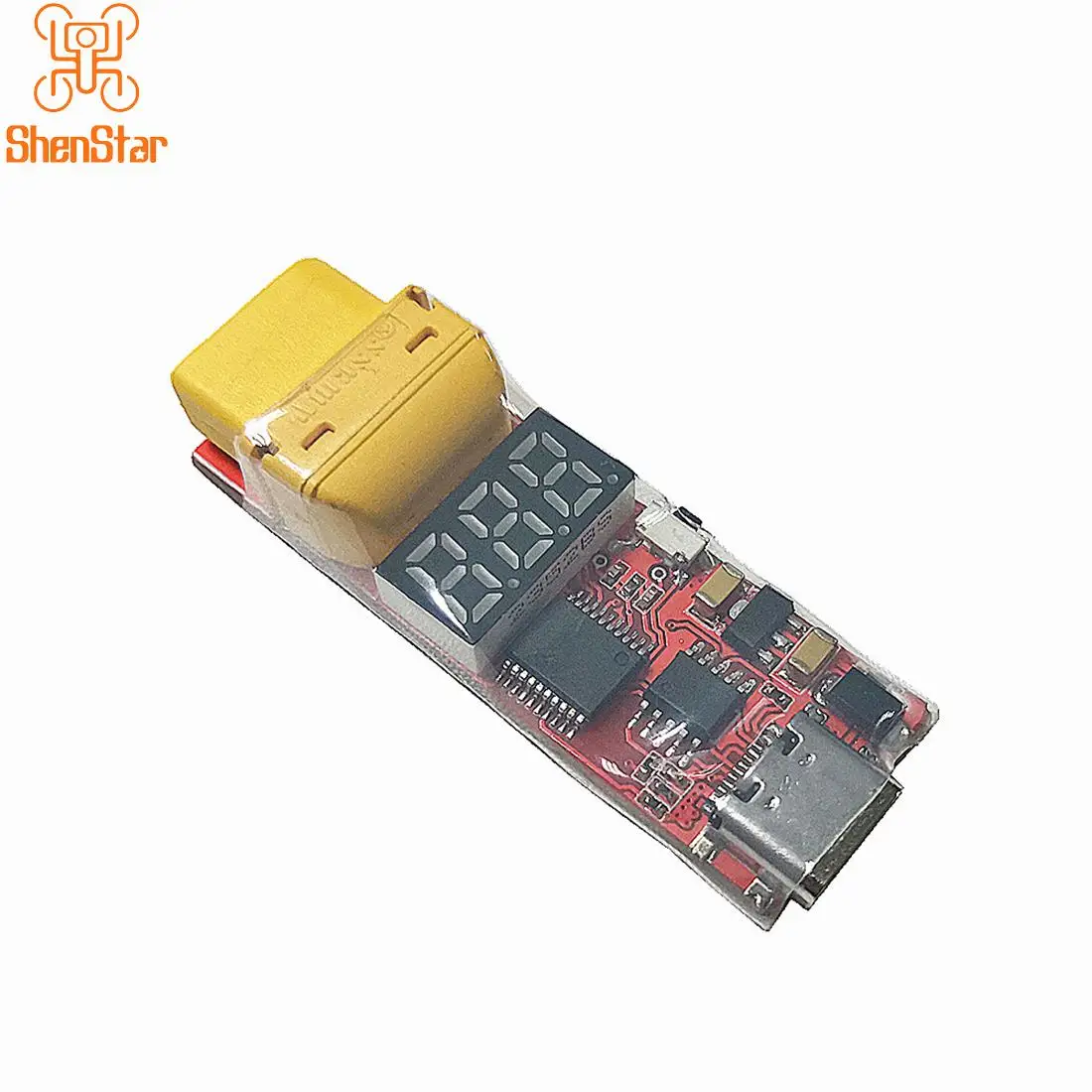 Модуль управления питанием ShenStar, вход USB Type-C, с кабелем XT60-DC2.1 для очков DJI FPV V1 V2, FatShark FPV Модуль управления питанием ShenStar, вход USB Type-C, с кабелем XT60-DC2.1 для очков DJI FPV V1 V2, FatShark FPV