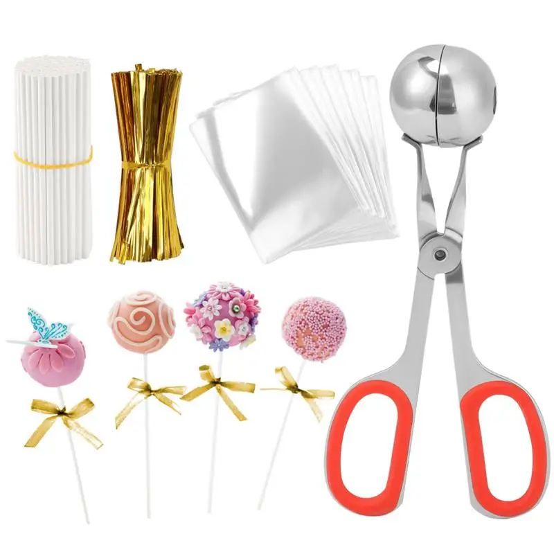 1001Pcs Lollipop Cake Pop DIY Supplies Cake Pop Bags Cake Pop Sticks Twist Ties Making Tool Cake Pop Treat Bag Set For Candies