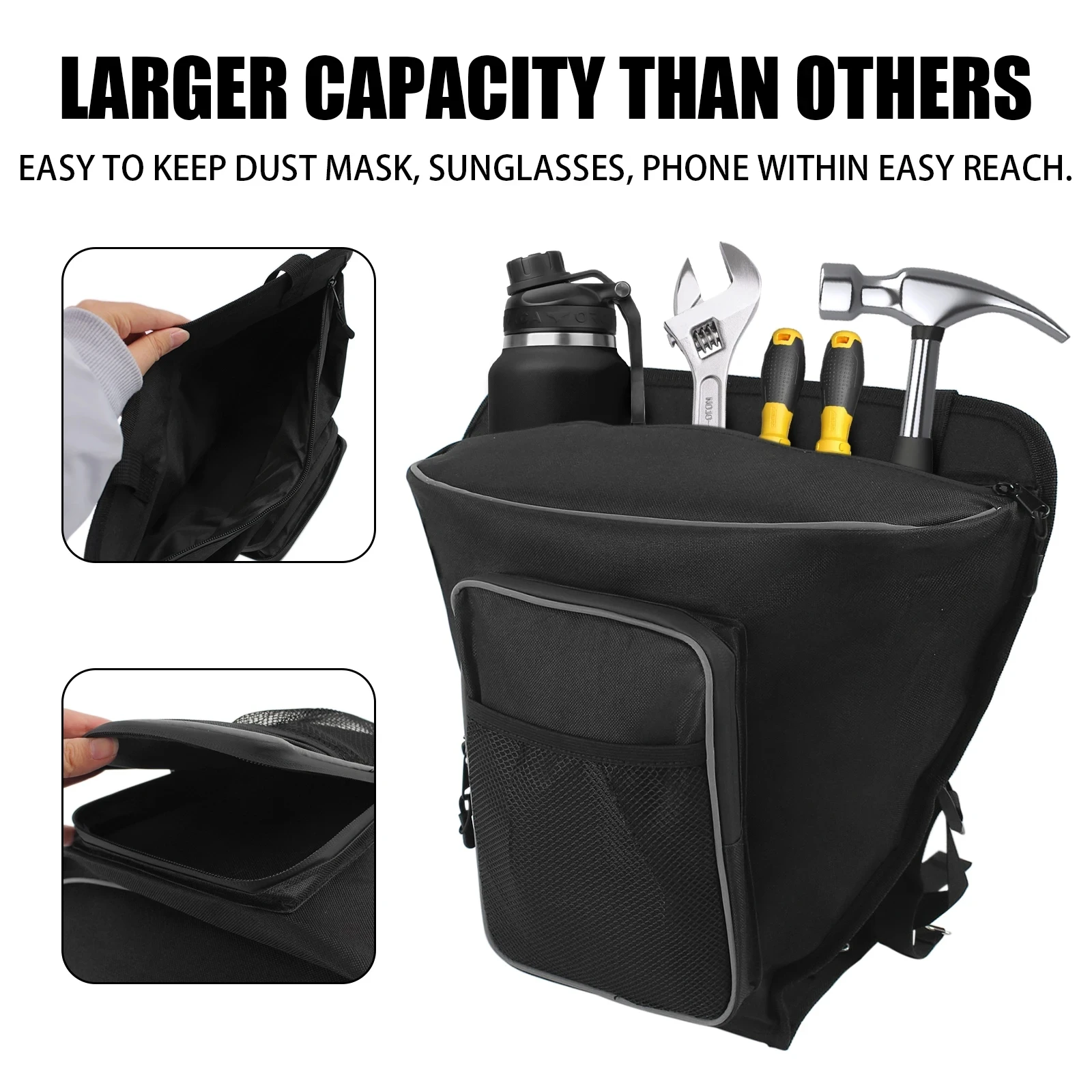 UTV Cab Pack حقيبة تخزين مقعد مركزي لـ Polaris RZR 570 800 S 900 1000 XP 2014-2024 2015 2016 2017 2018