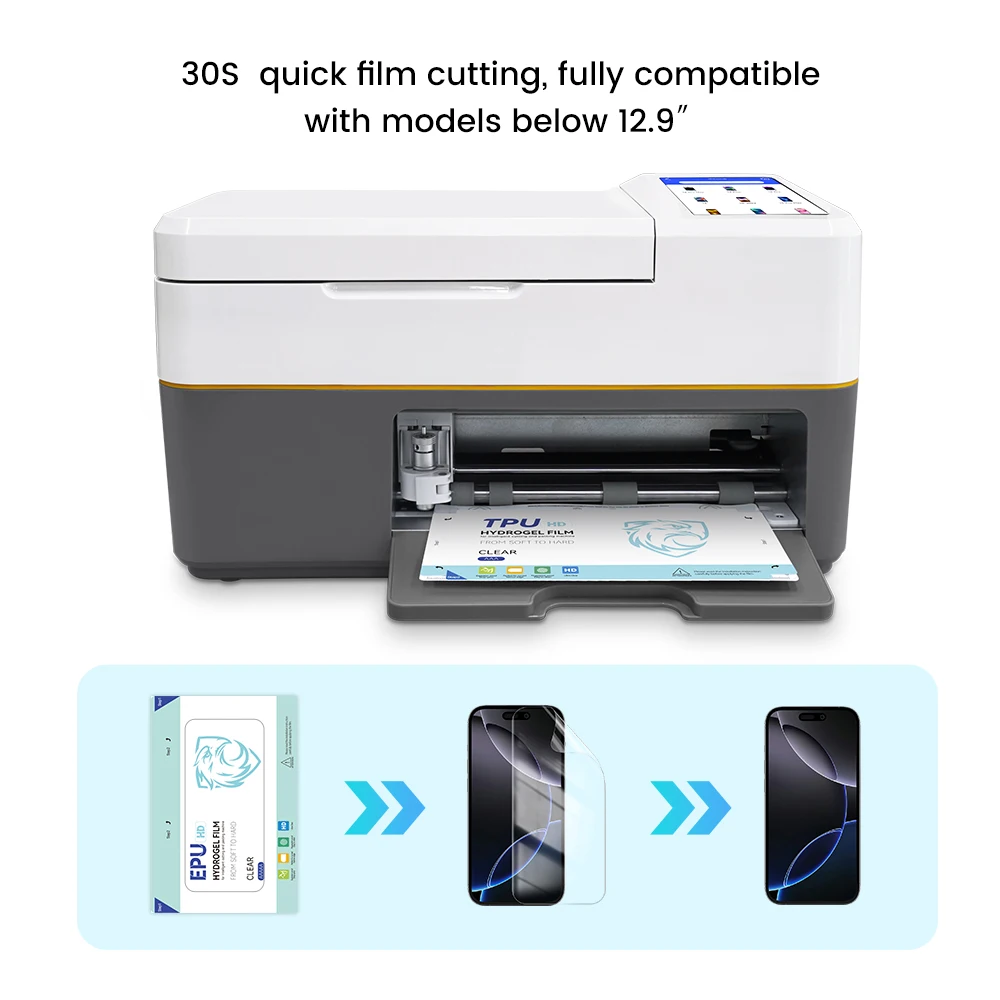 One Click Installation Unlimited Cutting And Laminating Machine For Phone And Tablet Automatic Screen Protector Applying Machine
