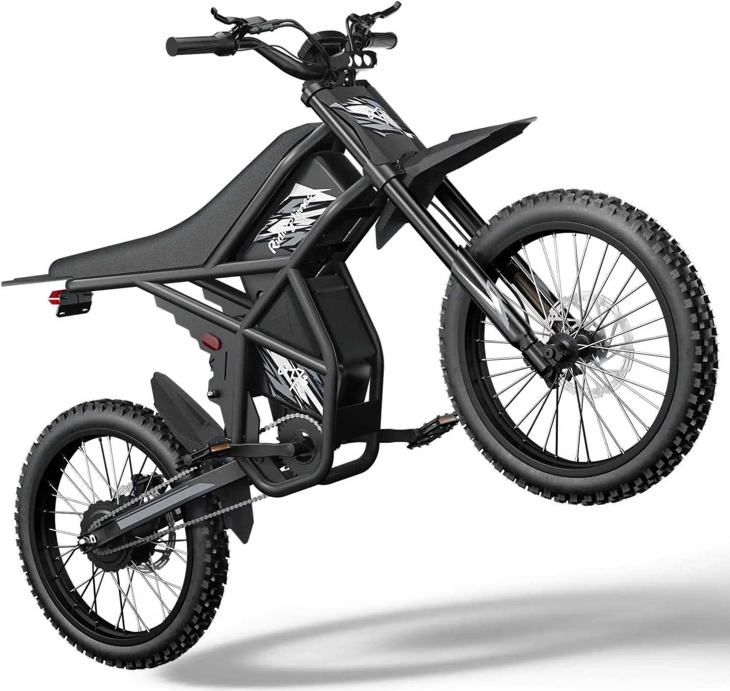 

Electric Dirt Bike for Adults 2400W, Max 37MPH&85Mile Long Range Ebike with 25'' Tires, 1747Wh Dual Battery E Bike Motorcycle