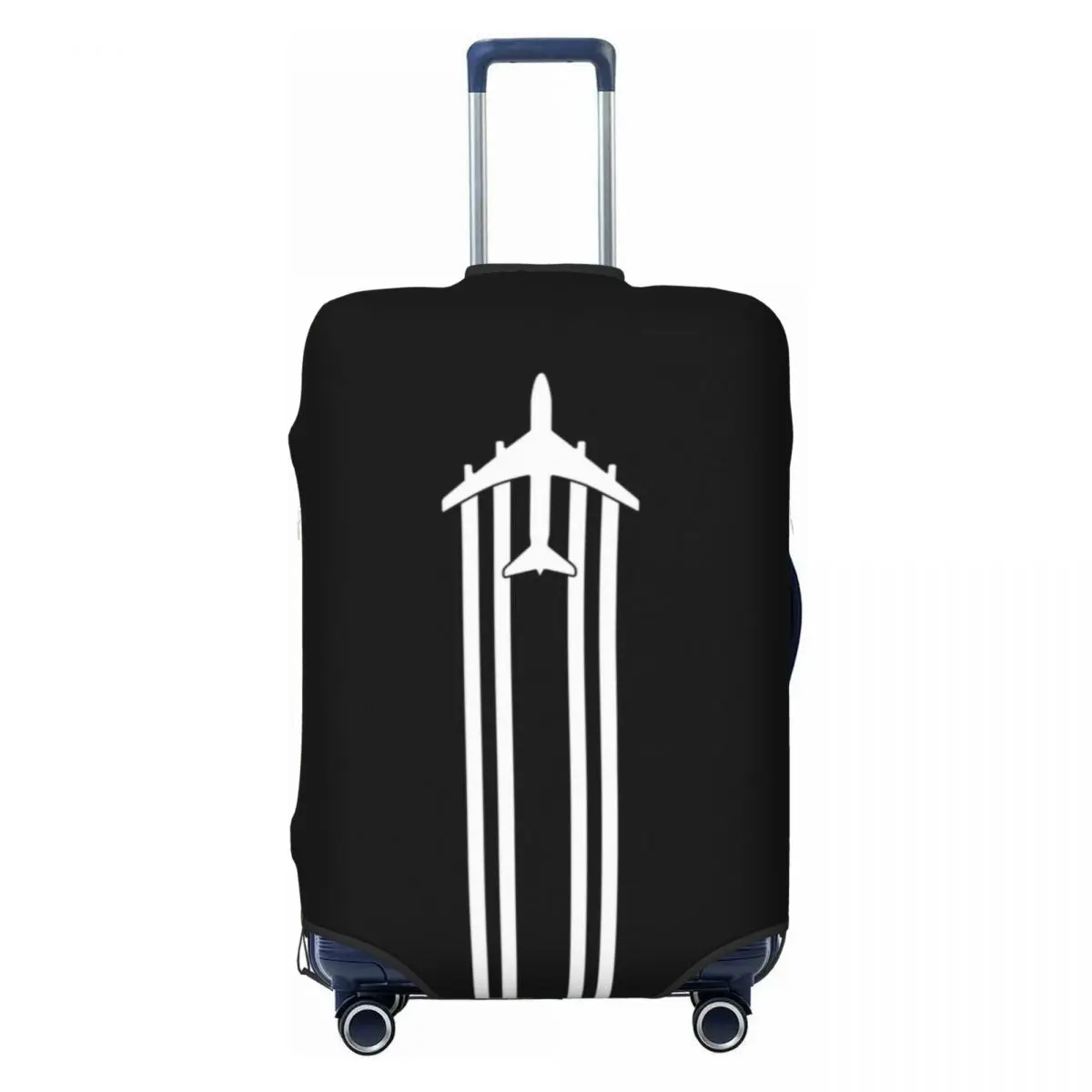 

Funny Aviation Plane Chemtrails Luggage Cover Protector Elastic Flight Pilot Airplane Travel Suitcase Covers