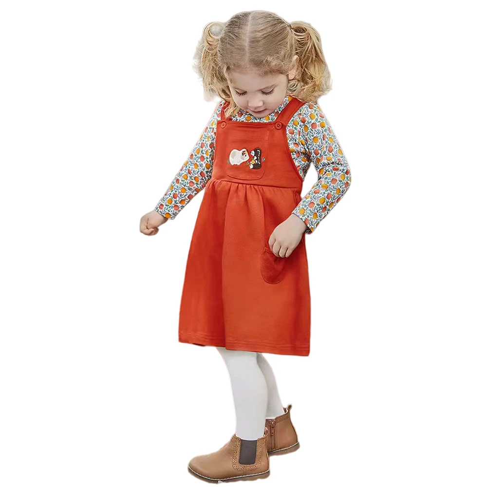 Jumping Meters 6T Only Summer Princess Baby Girls Dresses Animals Embroidery Party Birthday Kids Sleeveless Frocks