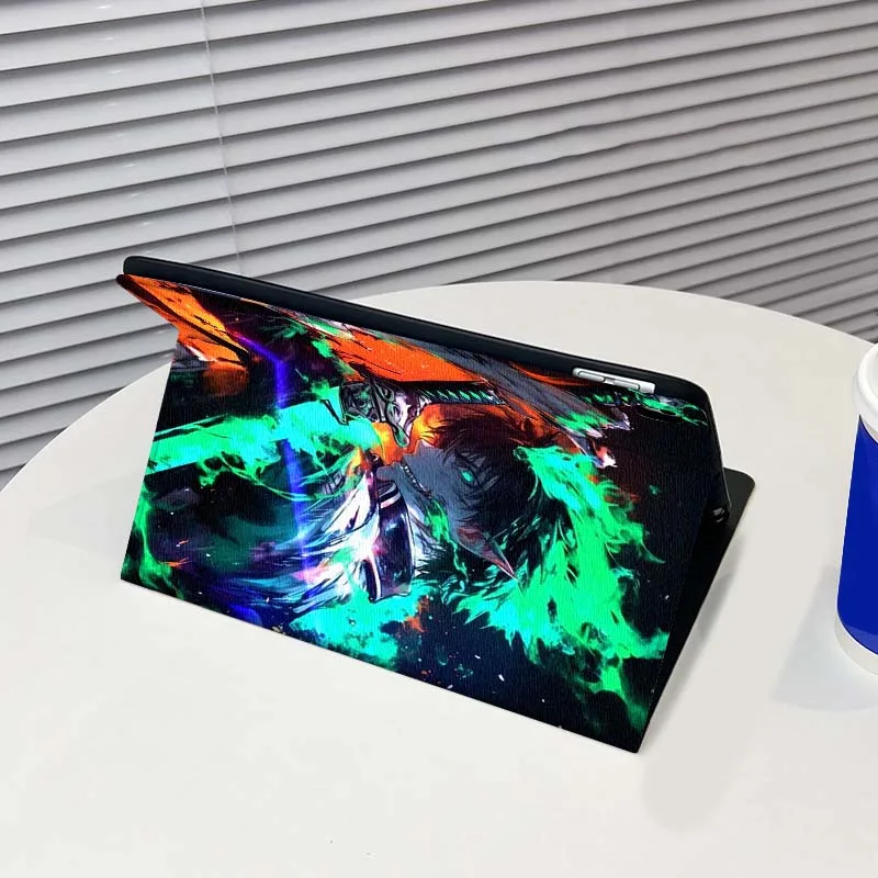 الأزرق طارد الأرواح أنيمي نمط لباد برو الهواء Mini 1 2 3 4 5 6 7 7 8th 9th 10th 11th 10.2 9.7 10.5 10.9 11 12.9 حافظة كمبيوتر لوحي