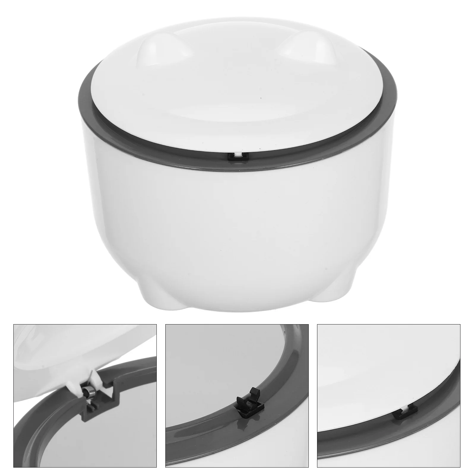 

1 Set Cat Litter Disposal Bin With Sealed Lid Pet Trash Can Storage Container One Button Operation Garbage Bags Included Small
