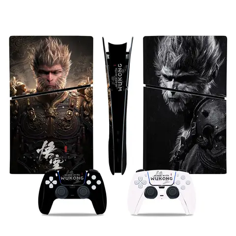 Black Myth Wukong Helkropps Vinyl Skinnklistermärke Dekalskydd Reptålig Skyddande Skin Wrap för PS5 Slim Disc Digital Konsol 10 best sales PS5 Digital Skin - №6