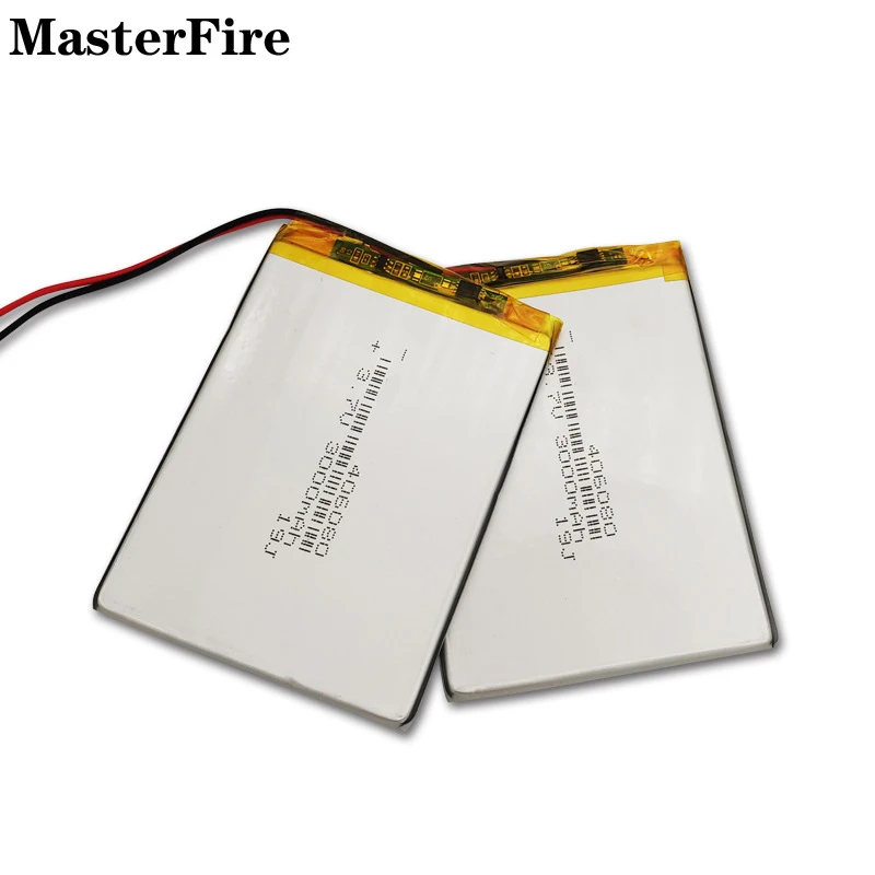 Wholesale 406080 3.7V 3000mah Rechargeable Lithium Polymer Battery for Car Navigation MP3 MP4 MP5 E-book Tablet PC MID PDA Cell