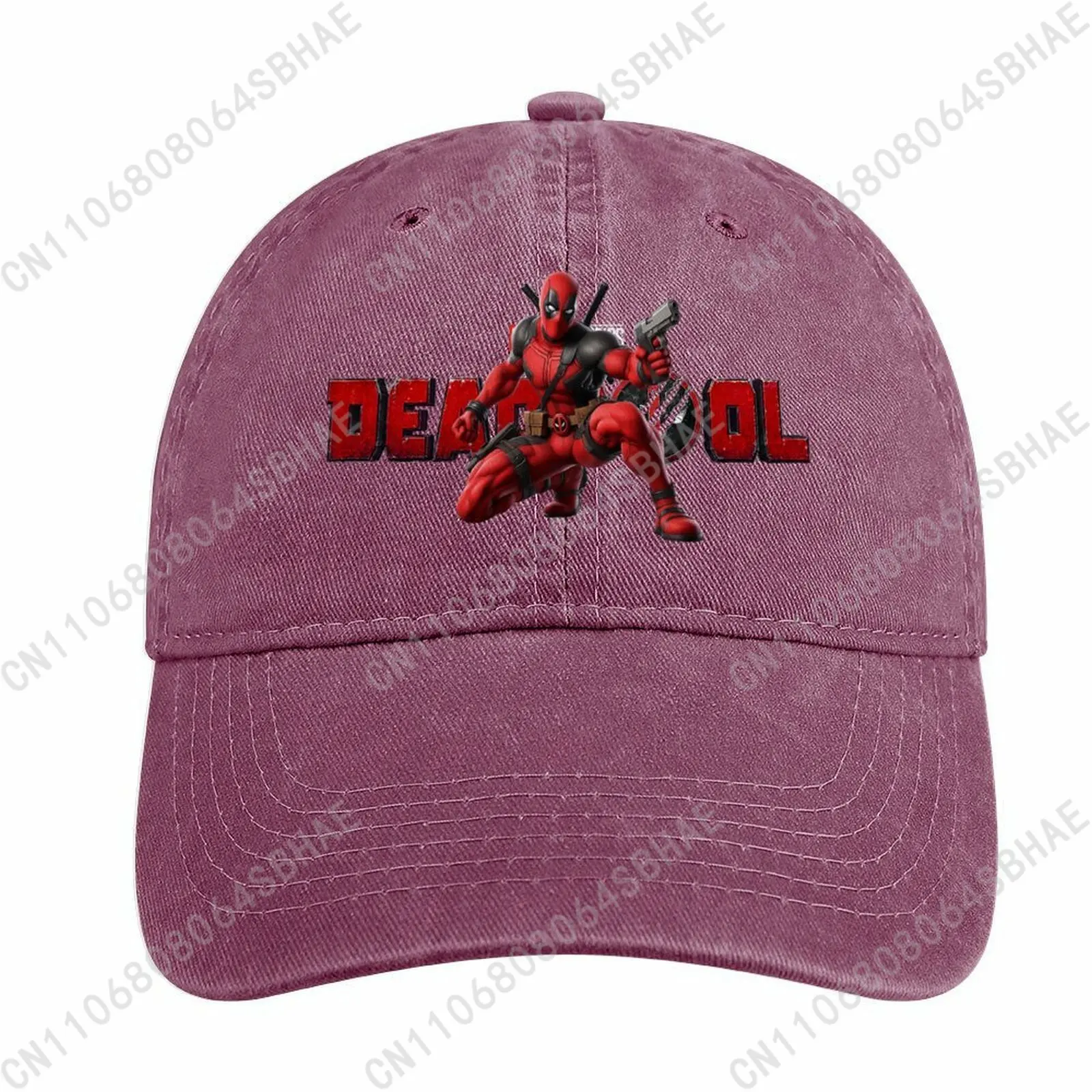 Marvel Deadpool Vintage Washed Cotton Baseball Cap Men Women Retro Adjustable Denim Dad Hat Streetwear Cap Cosplay