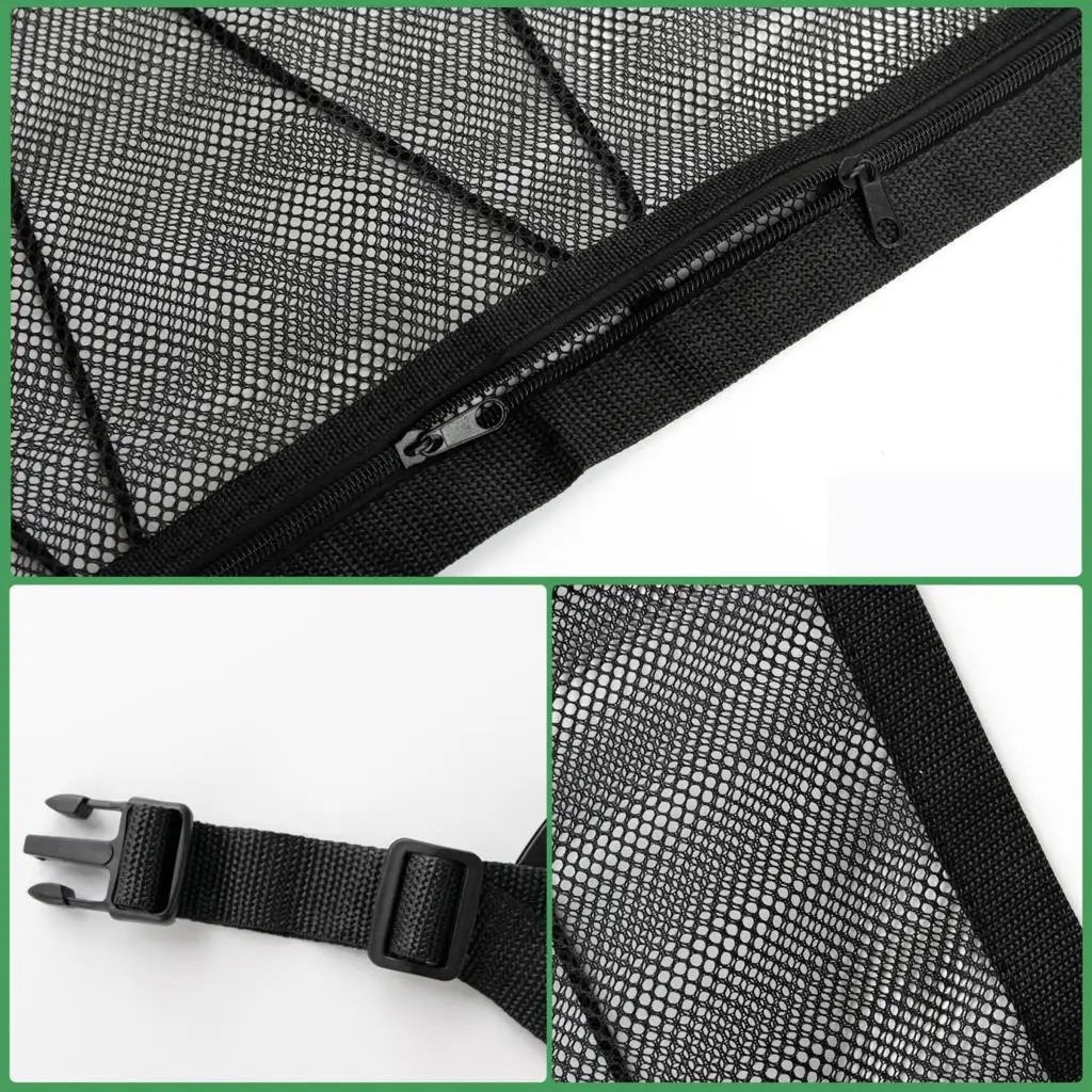 88X66CM Car Cargo Net Mesh Organizer Ceiling Storage Pocket Interior Roof Bag Adjustable Breathable Stowing Tidying Pouch Net