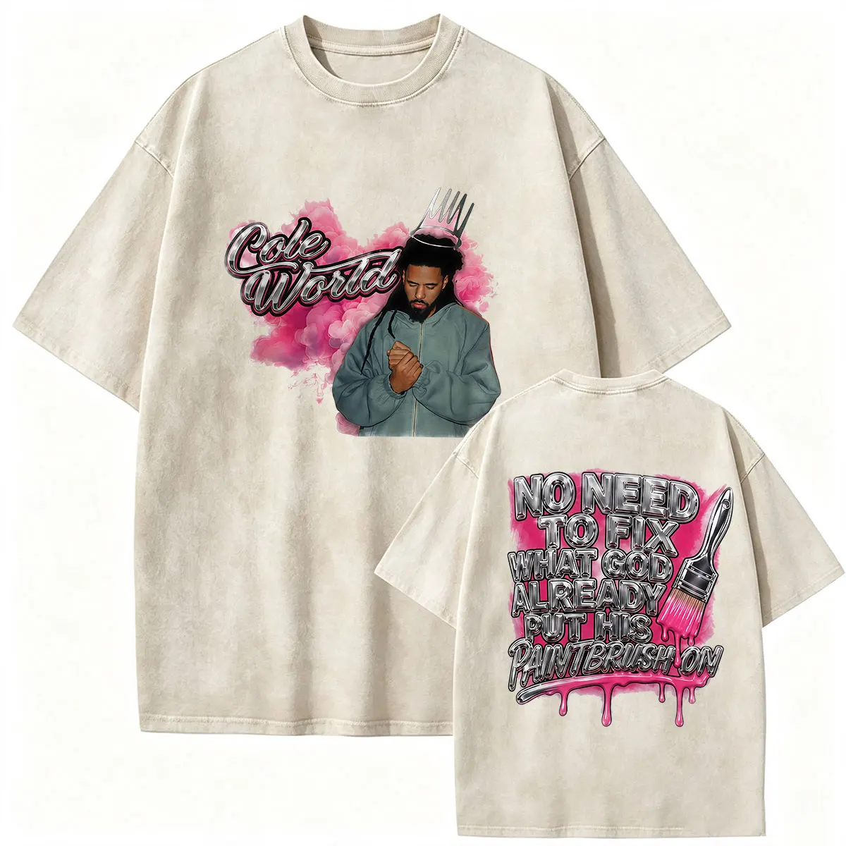 Vintage Washed J.Cole The Fall Off Tour 2026 Merch T Shirt Men's Women Hip Hop Trend Clothing T-shirt Casual Oversized T-shirts