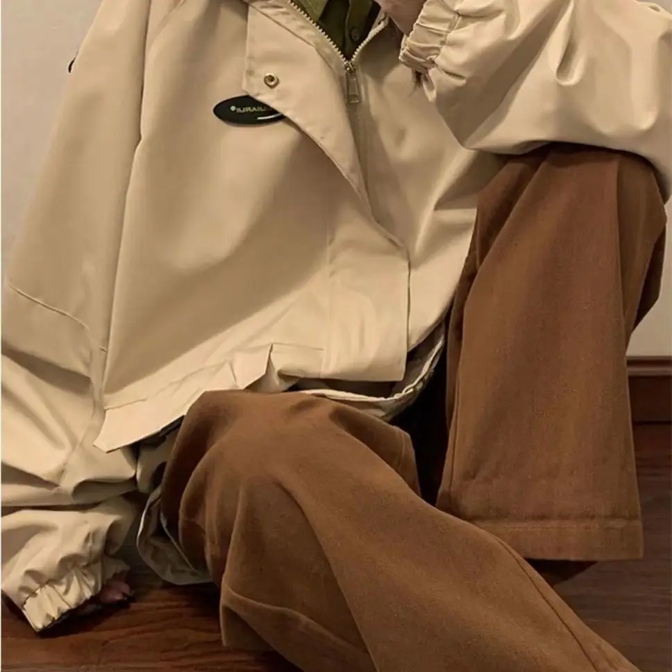 

Faux Leather Jackets Short Crop Length Fashion Style Outerwear Button Front Pocket Pure Simple Basic Ladies Long Sleeve Autumn