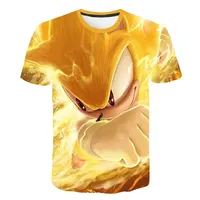 Hot Sale Sonic T-shirts Anime Summer Children's Clothing 3D Print Kid Fashion Casual Round Neck T-shirt Boy Girl Tops 3-14 T