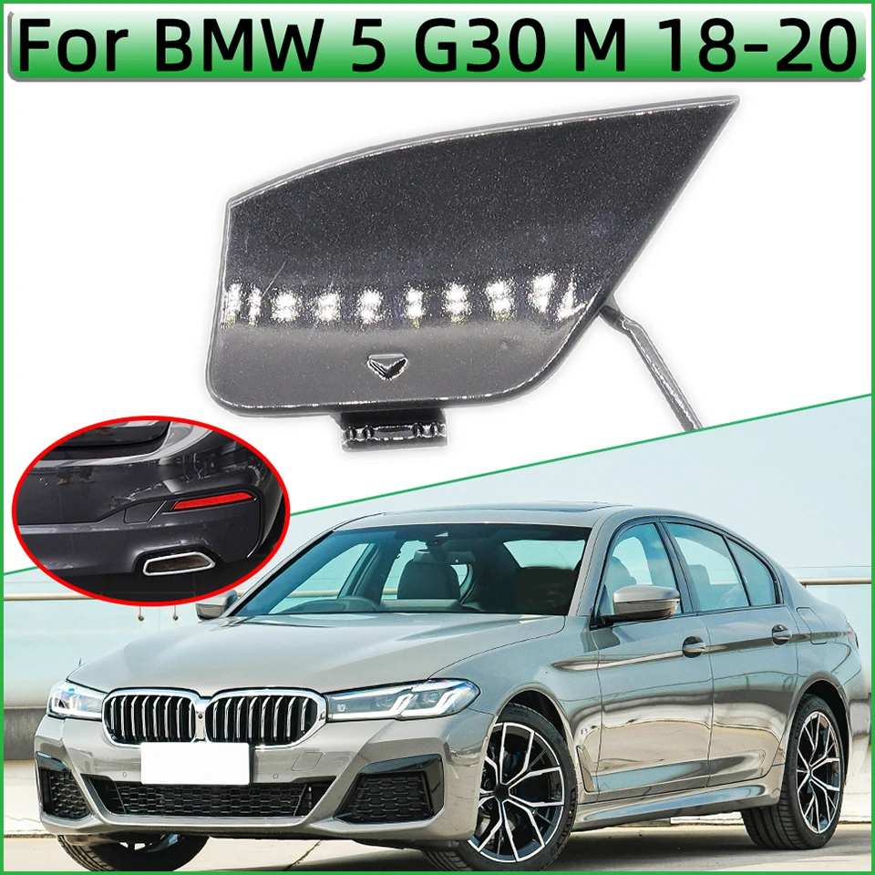 Auto Rear Bumper Tow Hook Eye Cover Cap For BMW 5 Series G30 525i 528i 530i 540 M Sport 2018-2020 Towing Hauling Trailer Lid