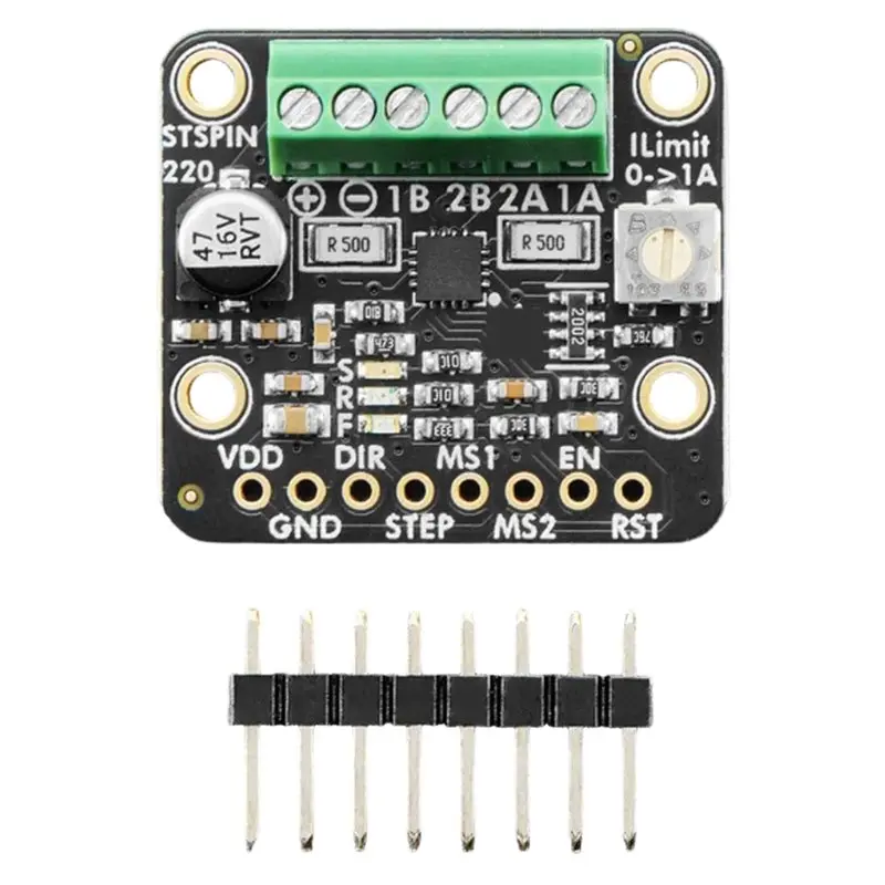 

Модуль драйвера микростеппера 6353 STSPIN220, микростеппинг 1/256, 10В, до 1.3А, плата-адаптер