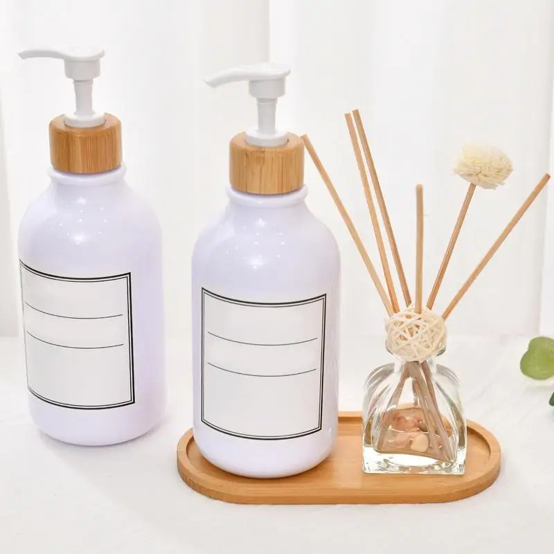 Bamboo Bathroom Tray Creative Wooden Vanity Tray Multi Use Soap Dispenser Tray Pepper Mill Tray Wood Saucer Mini Wooden Tray