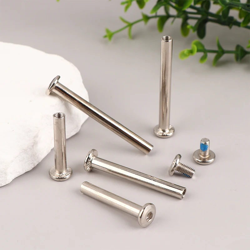 2 Sets Gepäckschrauben aus Edelstahl, Gepäckradbolzen 6*33-60 mm, Gepäckzubehör