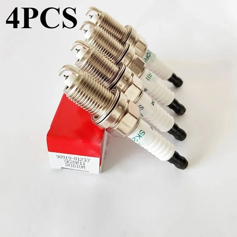 

4PCS Iridium Spark Plugs 90919-01237 SK20R11 3297 for Toyota Camry/Rav4 Carola Bully RUKUS Lexus KLUGER Alphard 9091901237