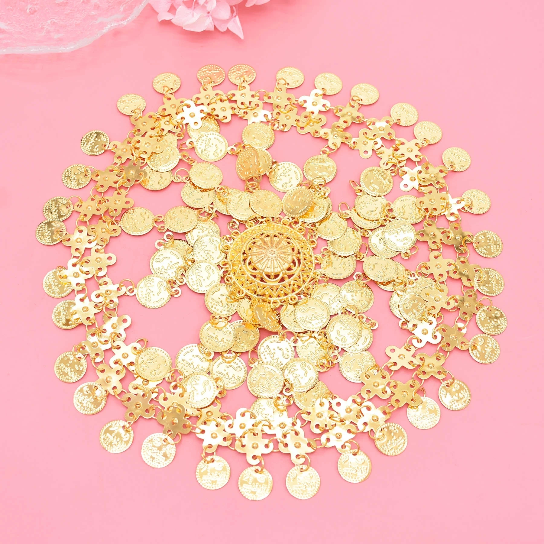Gold Plated Alloy Coin Beauty  - Ethnic Fashion Pakistan review and price