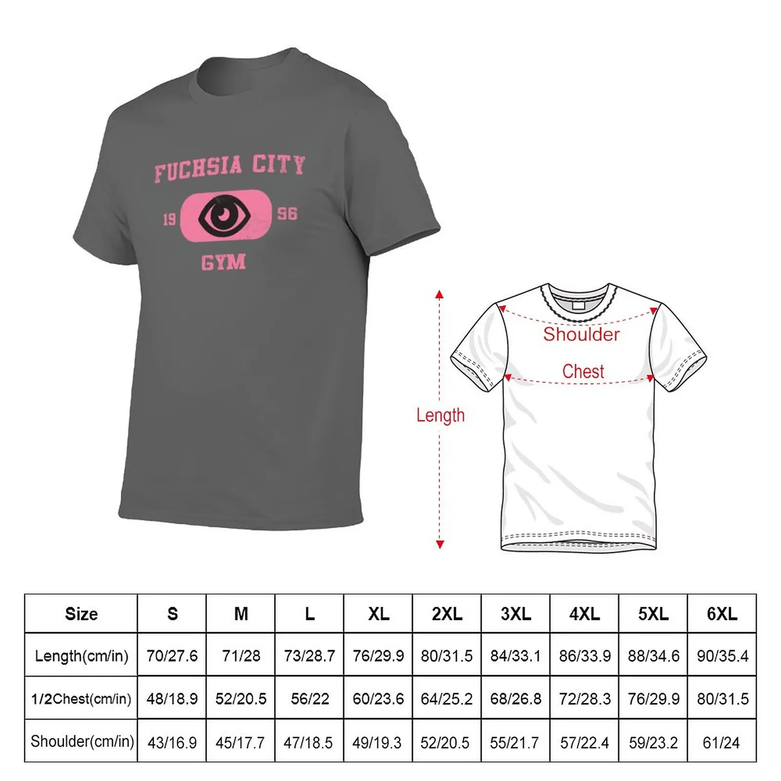 New Fuchsia City Gym T-Shirt cute clothes sweat shirt mens clothing