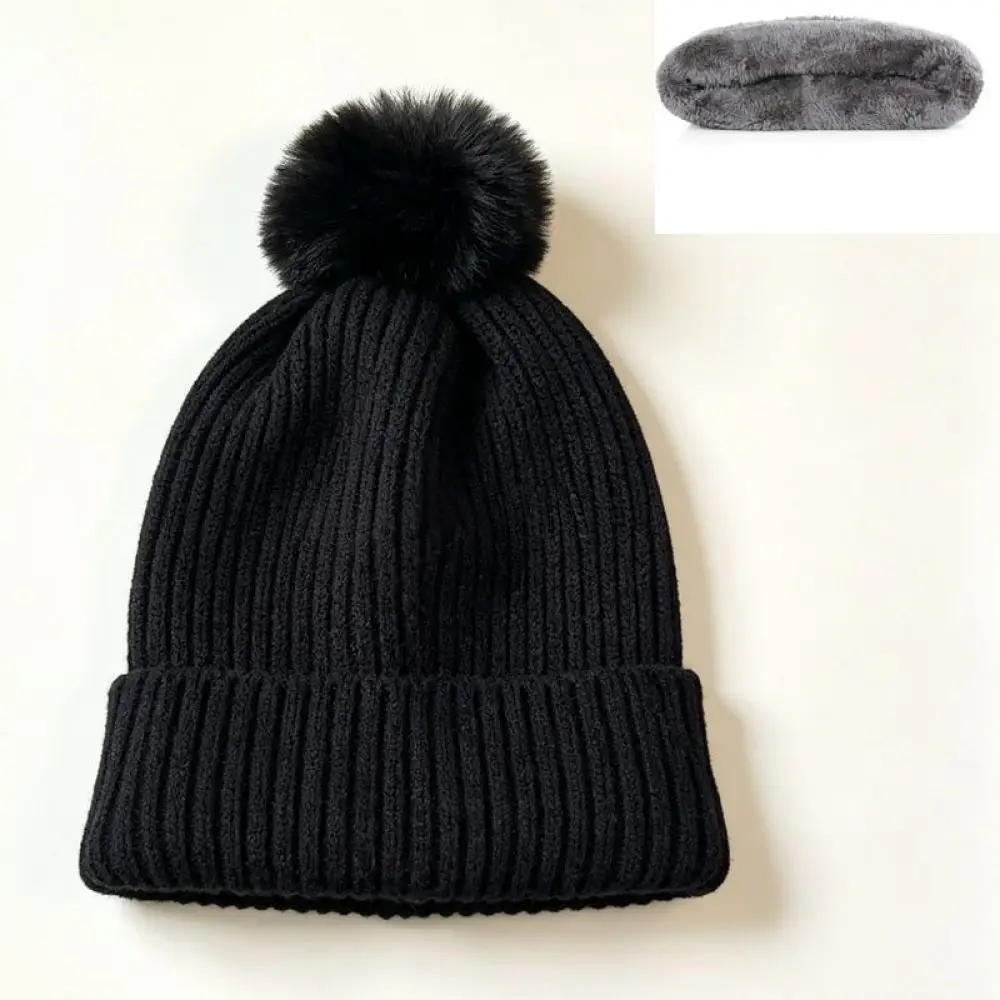 Winter Outdoor Knit Hat Scarf Gloves Set Touchscreen Thermal Beanie Neck Warmer Thickened Soft Fleece Lined Warm Apparel