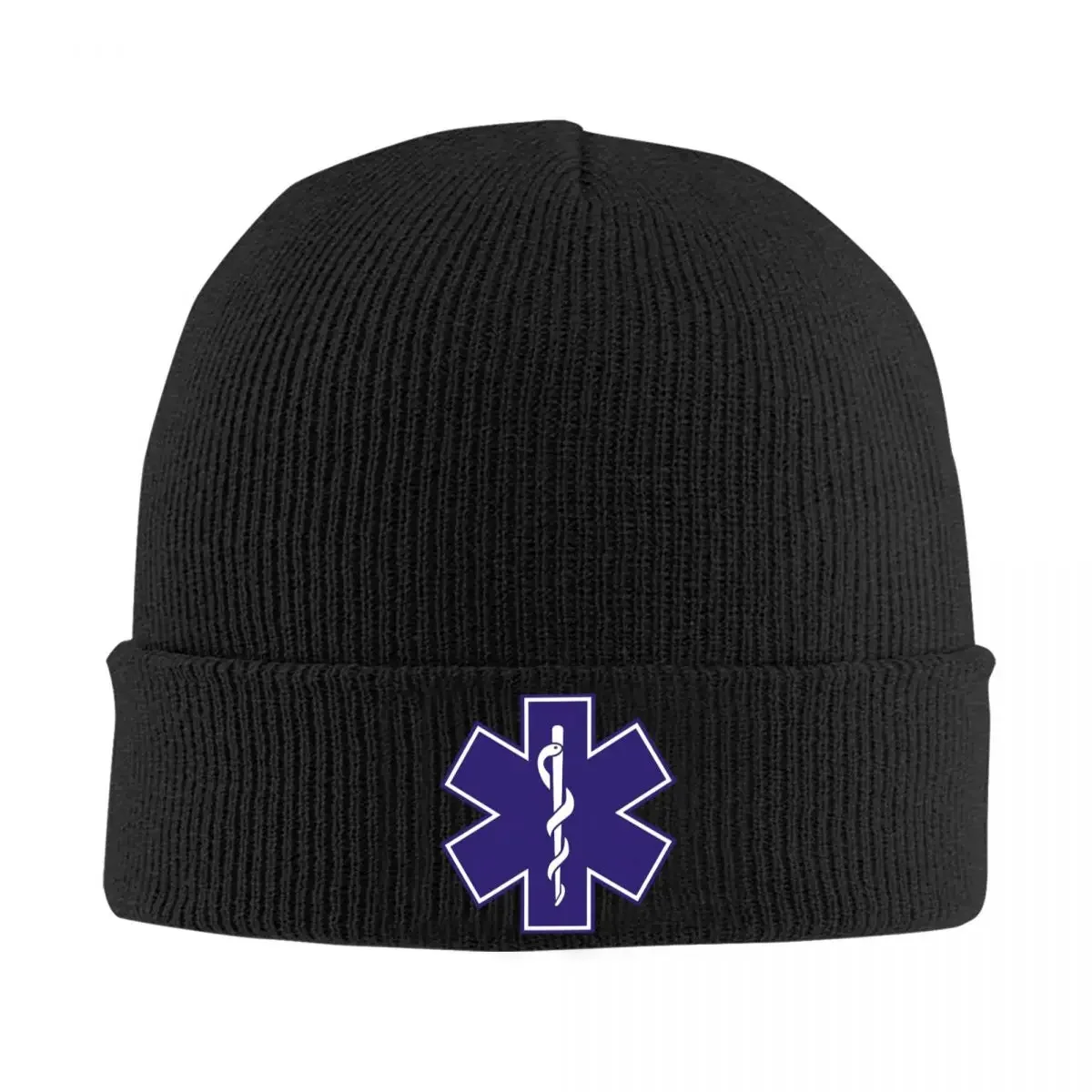 Paramedic Star Of Life Knitted Caps Women's Men's Skullies Beanies Autumn Winter Hat Acrylic Emt Emergency Hip Hop Melon Cap